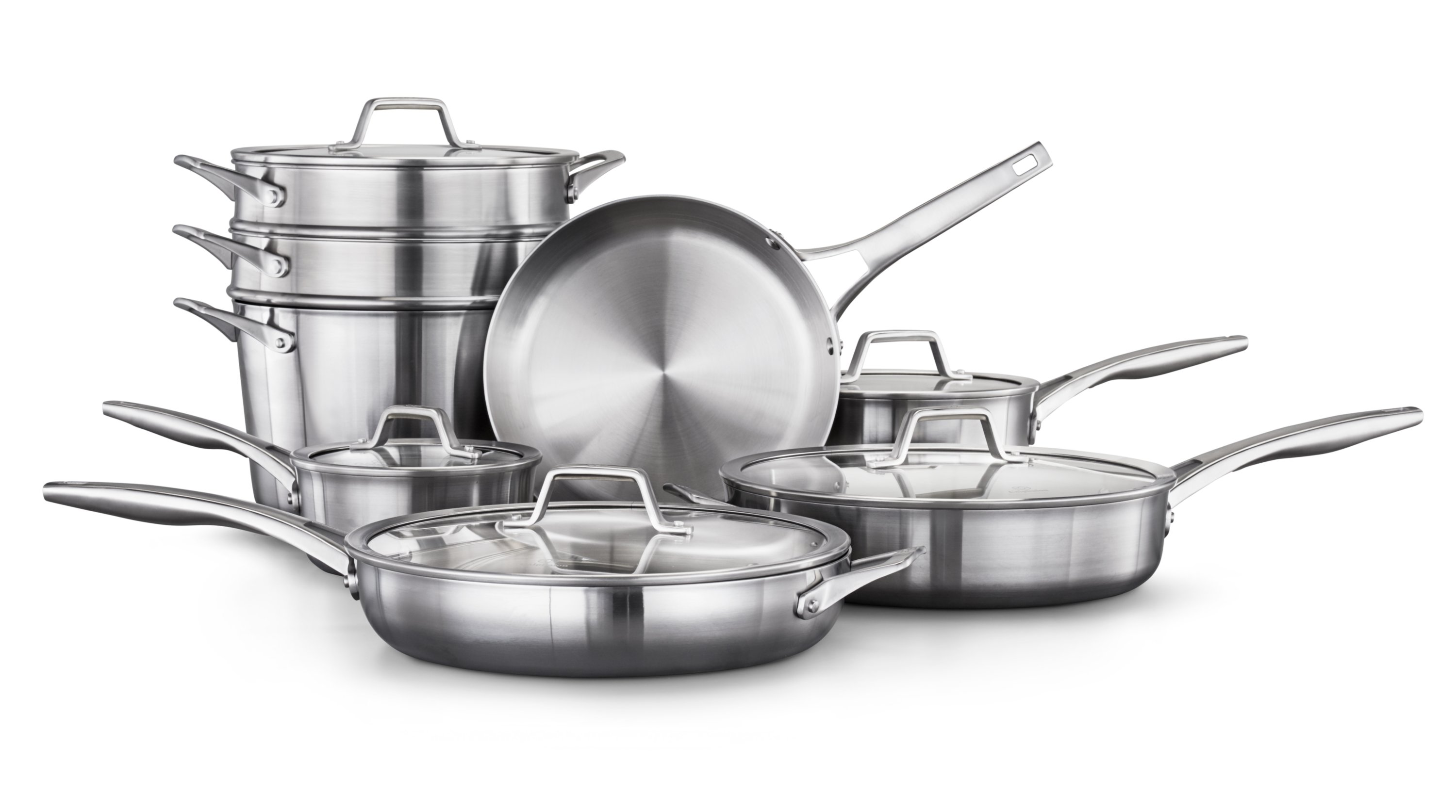 calphalon contemporary stainless steel 13 piece cookware set ...