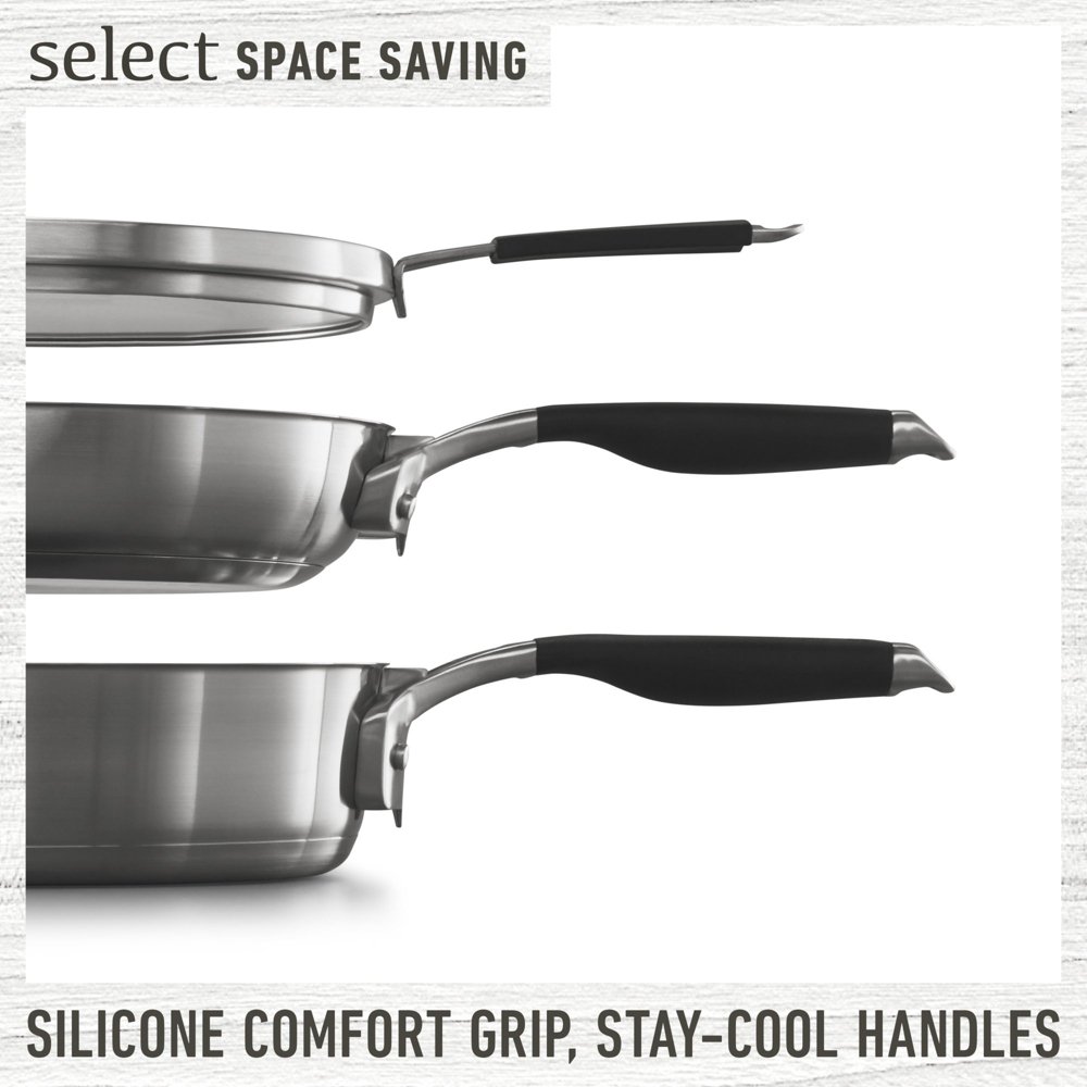 Calphalon: $200 Off Premier Space-Saving Stainless Steel 10-Piece Cookware