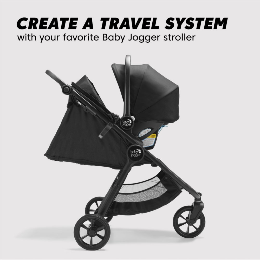 Baby Jogger City Go Infant Baby Car Seat with Base in Black/Gray 