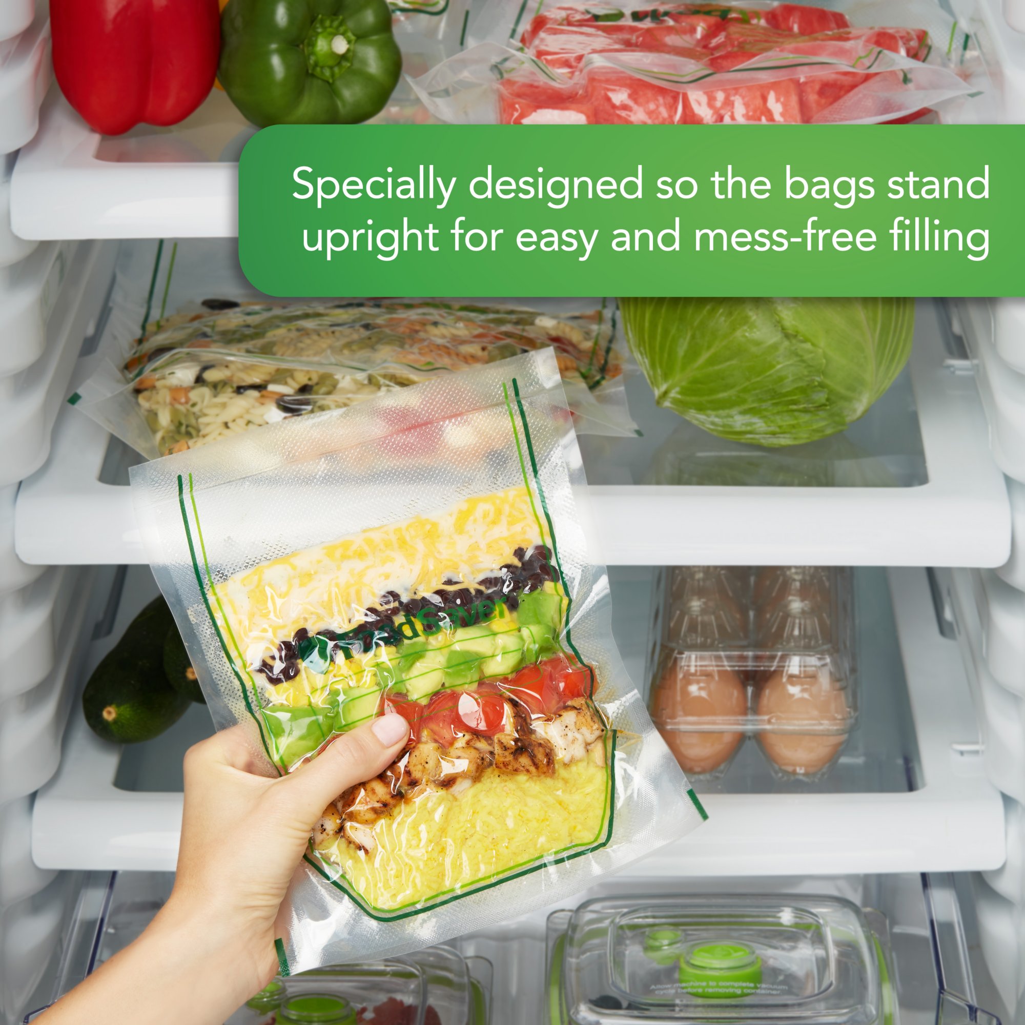FoodSaver Easy Fill Vacuum Sealer Bags 16ct Quart