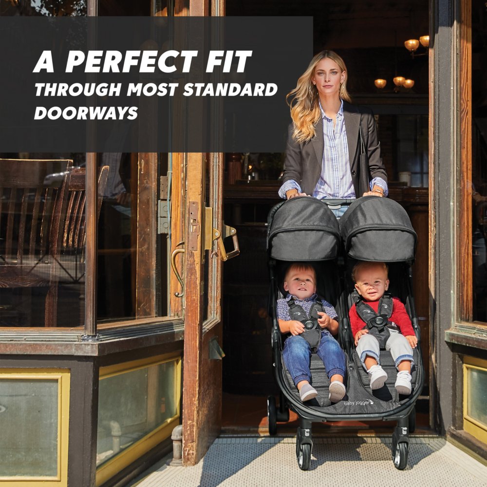 Side by side double 2025 stroller that fits through doors