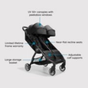 Baby Jogger City Tour 2 Stroller Pitch Black, 4 Wheel Strollers