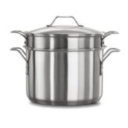 dual stainless steel pots with lids image number 1