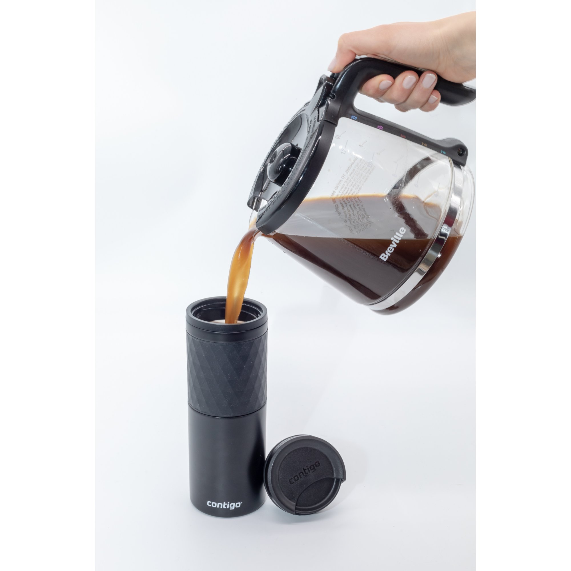 Contigo TWISTSEAL Eclipse Vacuum-Insulated Stainless Steel Travel Mug, 20 oz.,  All You Need Is Coffee