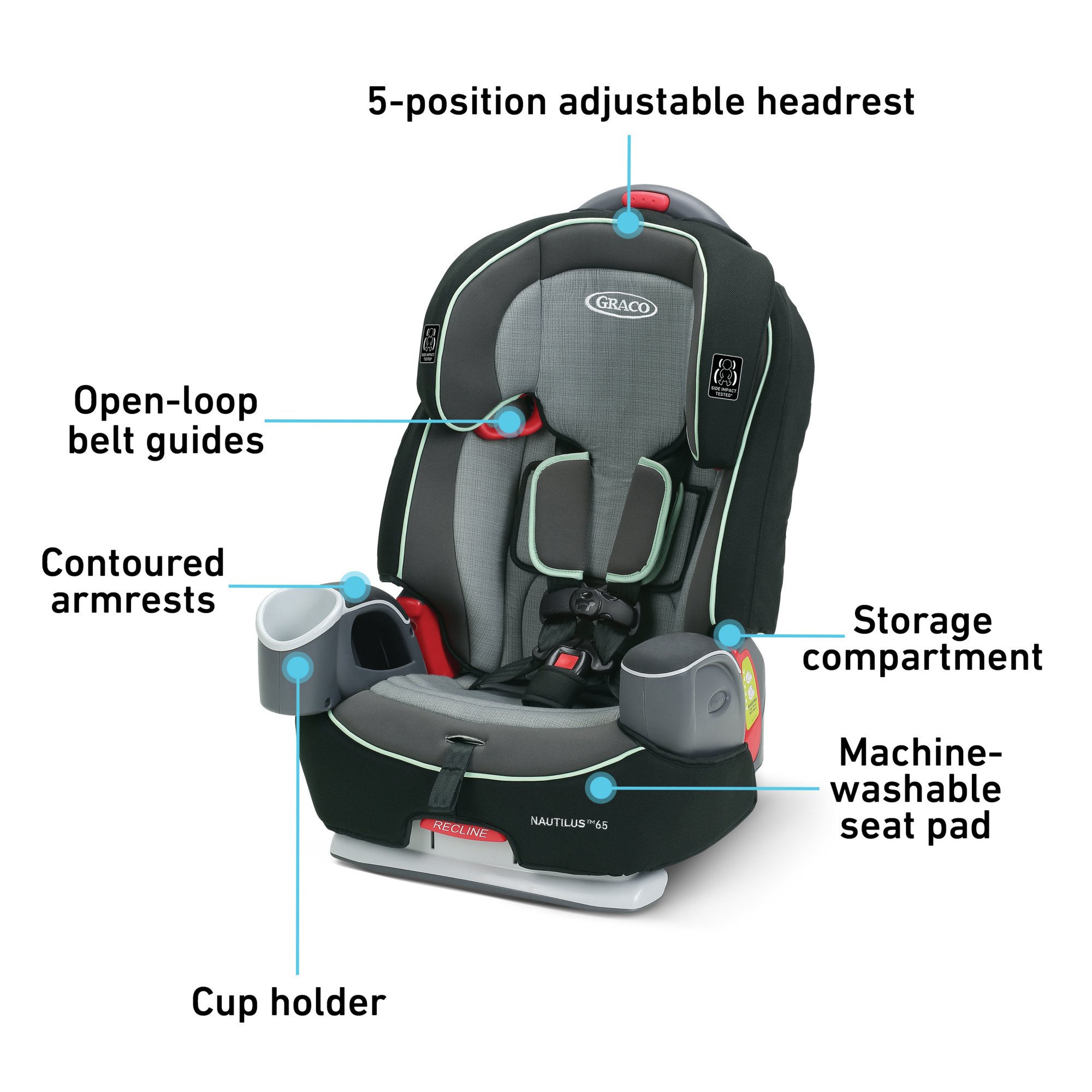 Nautilus 65 3 in 1 Harness Booster Car Seat Graco Baby