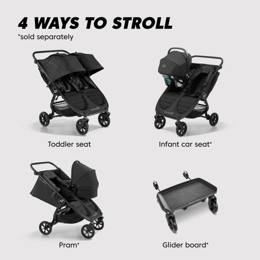 Baby Jogger City Mini GT2 All-Terrain Travel System | Includes City GO 2  Infant Car Seat, Jet