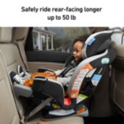 safely ride rear facing longer up to 50 pounds image number 4