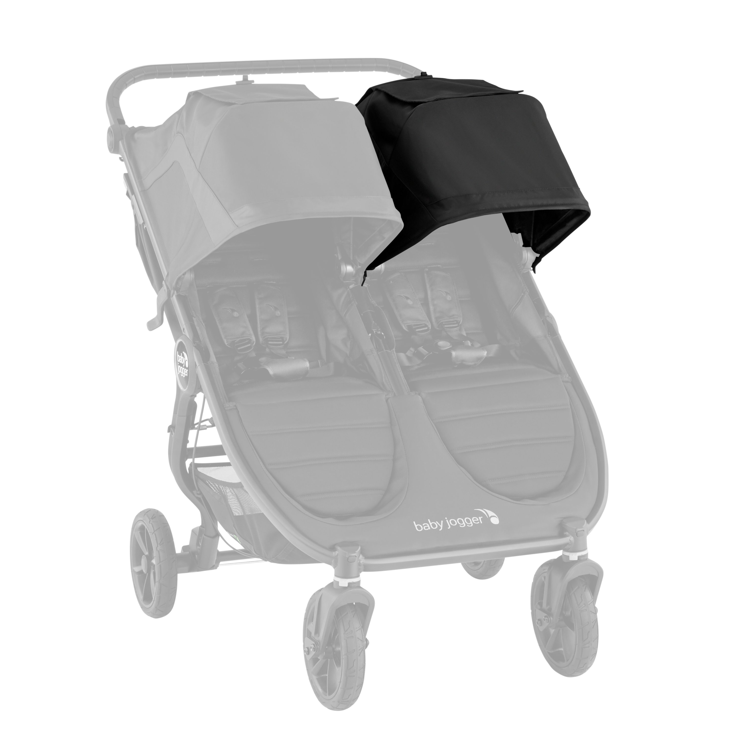 2120483 - CITY MINI2 DBL CANOPY FABRIC LEFT JET | Baby Jogger