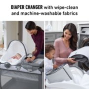 diaper changer with wipe clean, machine washable fabrics image number 4