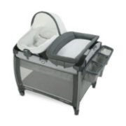 gray playard with diaper changer and carrier image number 0