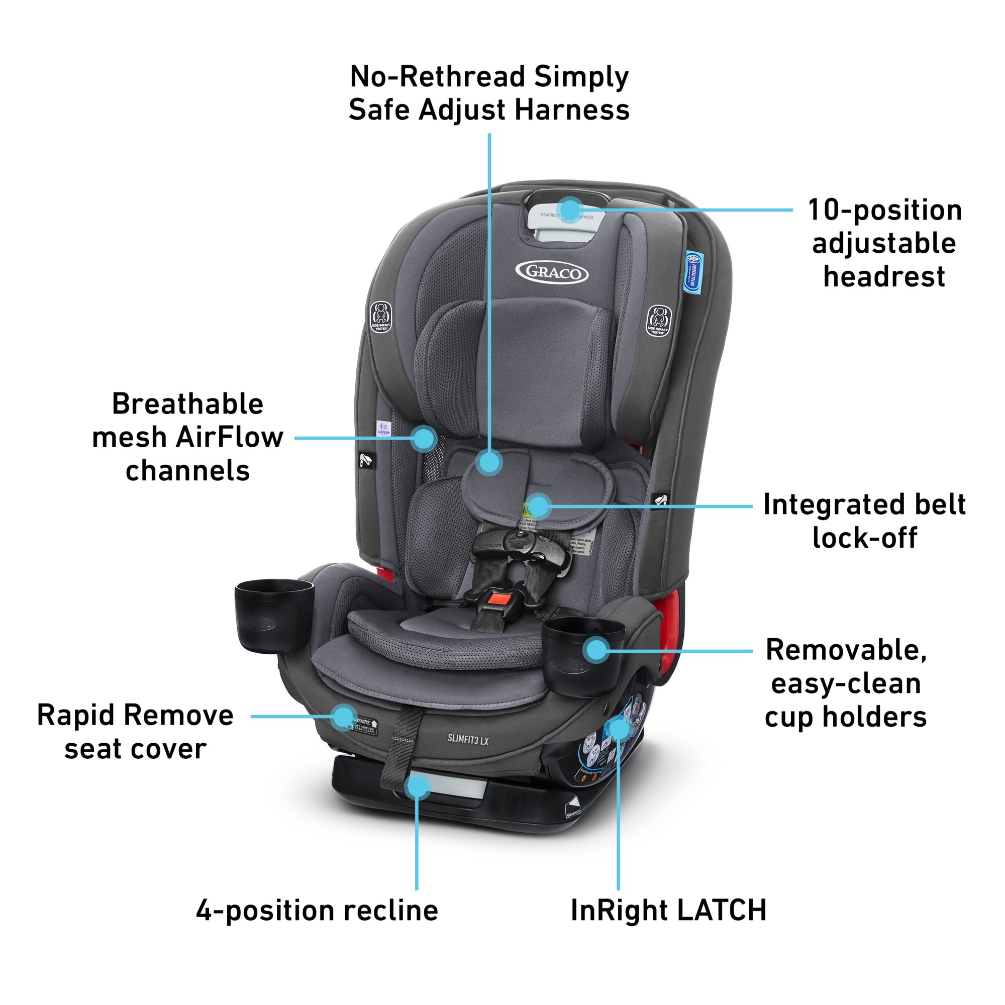 Graco car store seat belt adjustment