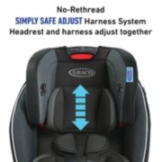 no-rethread simply safe adjust harness system headrest & harness adjust together image number 3