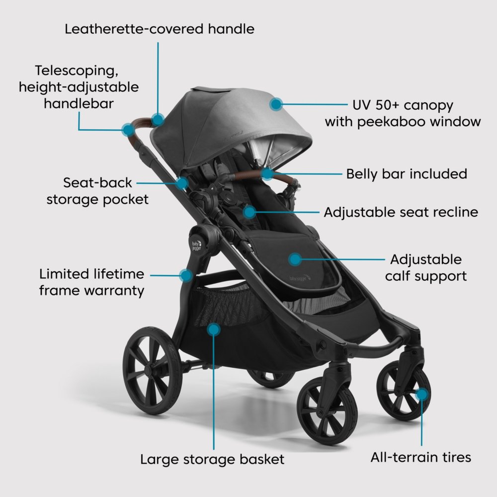 Baby Jogger City Select 2 Eco Collection Stroller, Harbor Grey