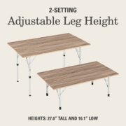 Folding tables with faux-woodgrain tops image number 4