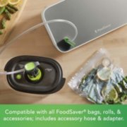 Compatible with all FoodSaver bags, rolls, and accessories, includes accessory hose and adapter image number 6