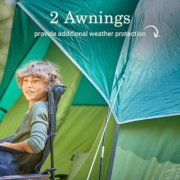 camping tent with awnings image number 5