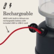 rechargeable 4800 man built-in lithium-ion rechargeable battery with included USB to USB-C cord lantern image number 1