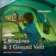 2 windows and 1 ground vent add extra ventilation for tent image number 4