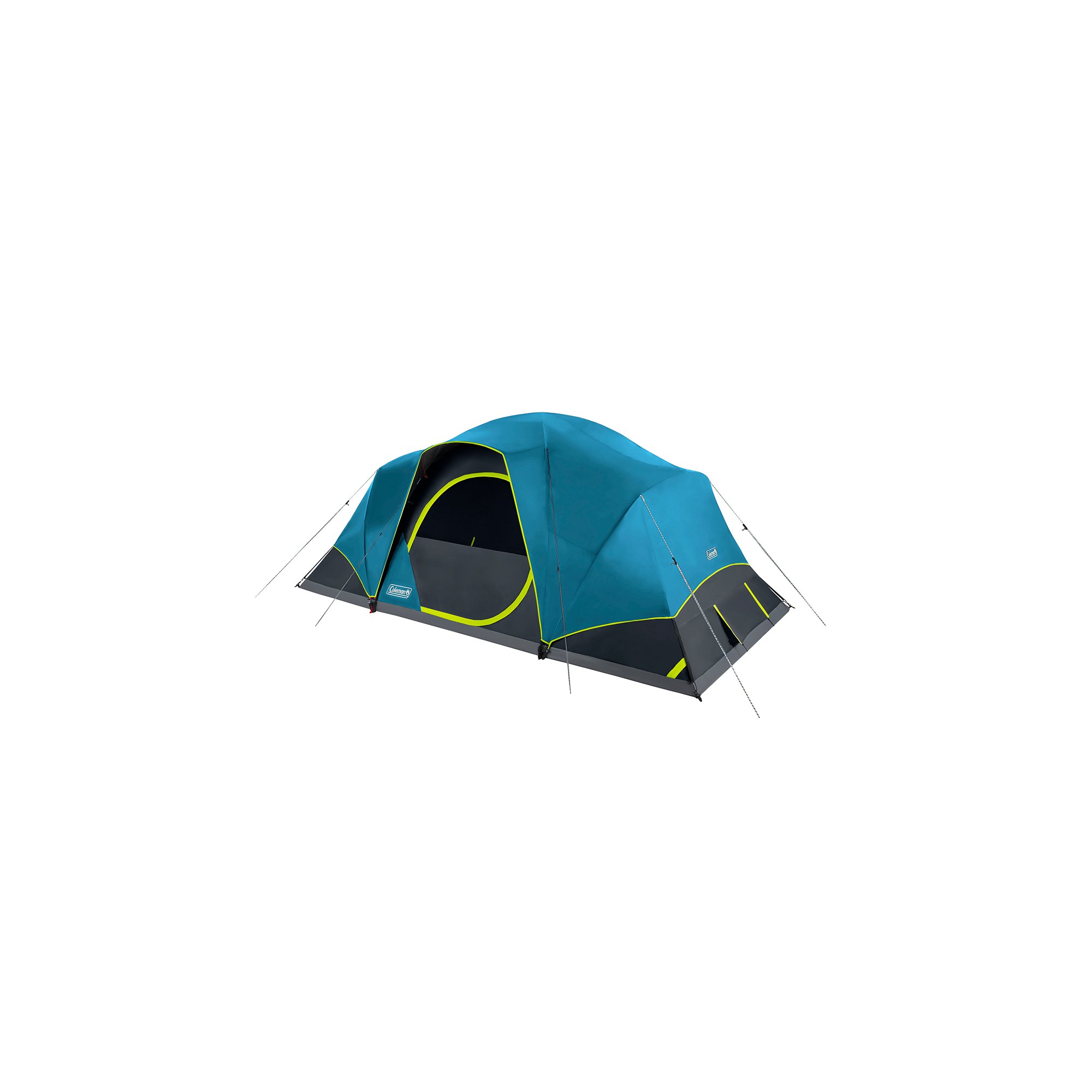  Coleman 2000032730 Camping Tent  10 Person Dark Room Cabin  Tent with Instant Setup, Green/Black/Teal : Sports & Outdoors