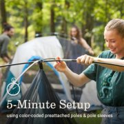 Person assembling tent that has a five minute setup image number 3