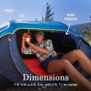 Person in tent that has gear pockets and dimensions listed image number 5