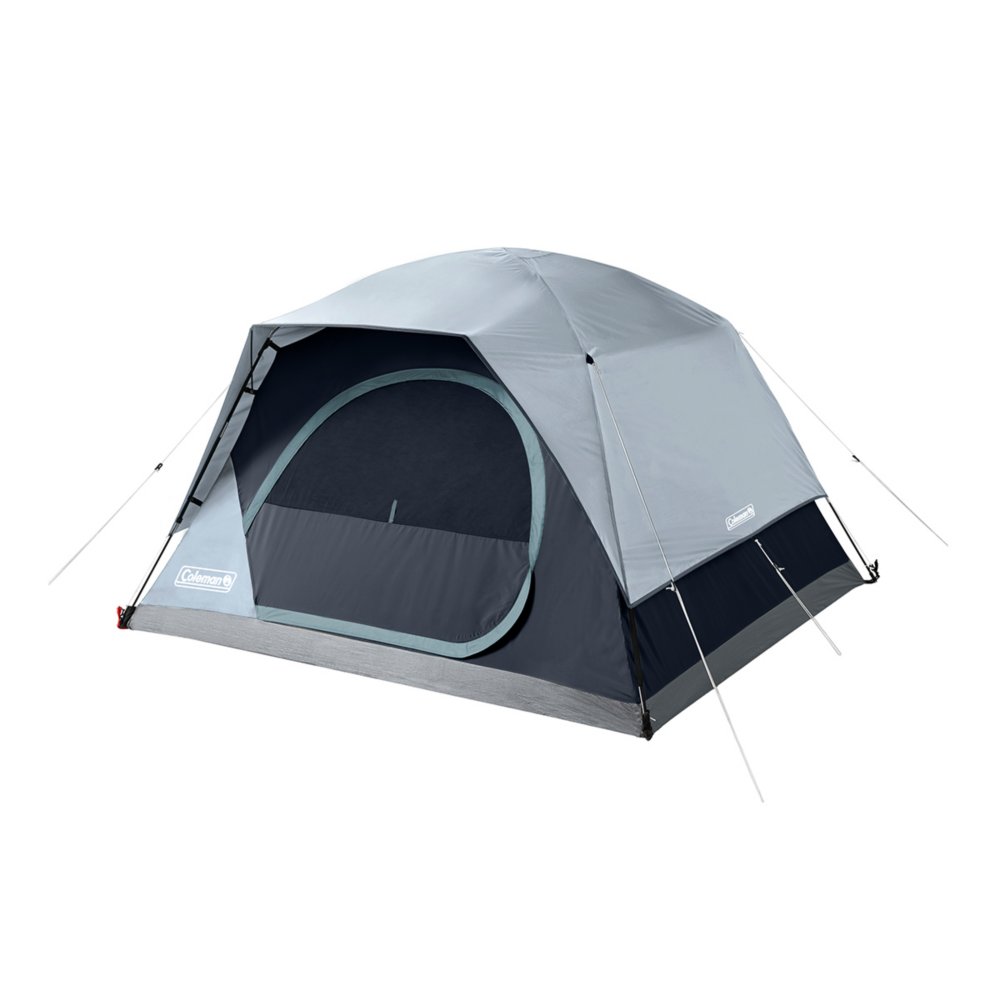 Coleman Skydome 4-Person Camping Tent with LED Lighting | 8 x 7'with 4'8" center height | Watersedge