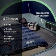 4 person camping tent with gear inside image number 6
