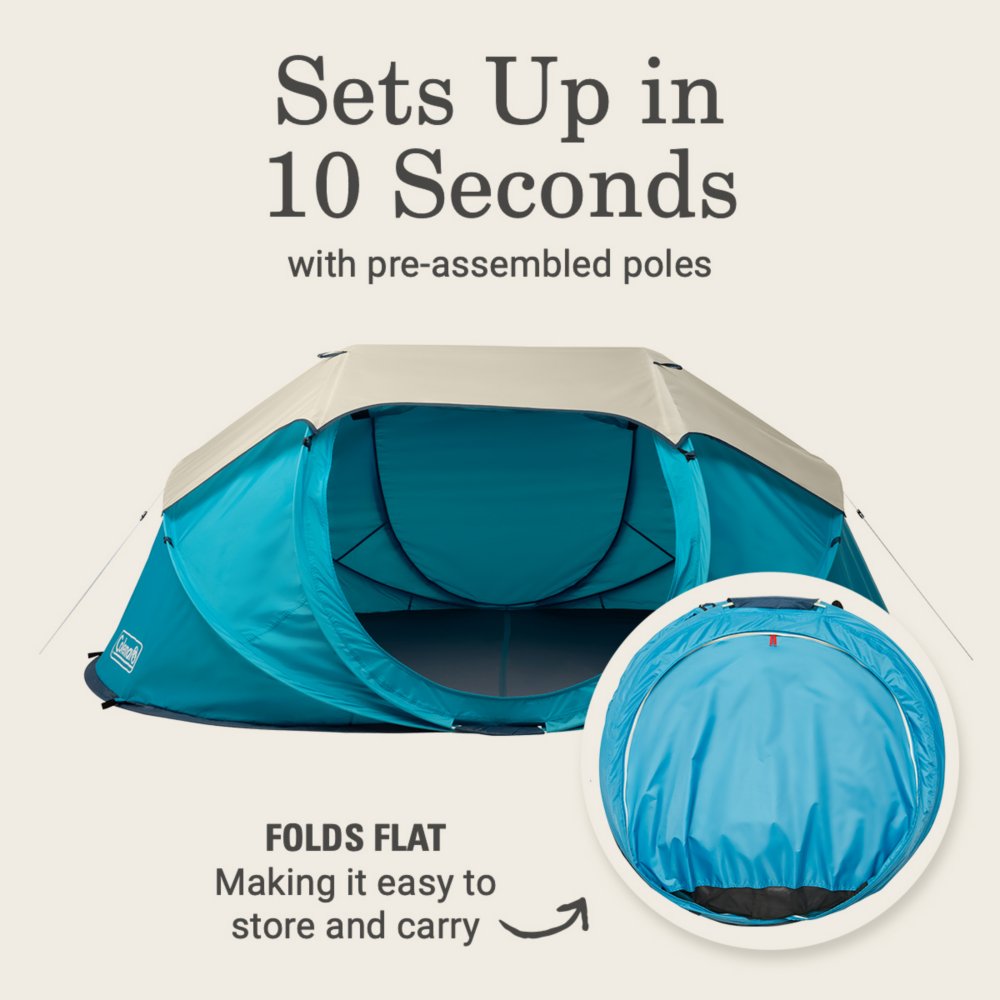 4-Person Camp Burst™ Pop-Up Tent | Coleman