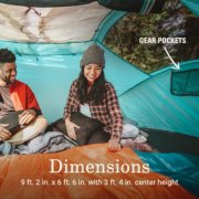 tent dimensions including info on gear pockets image number 3