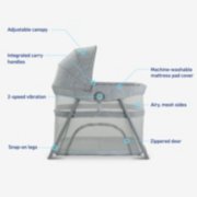 dream more three in one travel bassinet features walk around image number 6