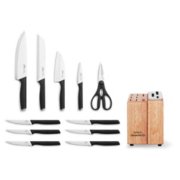 knife set with kitchen shears with knife block image number 2