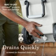 Cooler that drains quickly with screwed on threaded drain plug image number 4