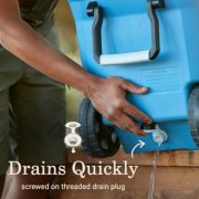 Cooler that drains quickly with screwed on threaded drain plug image number 3