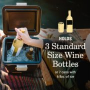 holds 3 standard size wine bottles, or 7 cans with 6 pounds of ice image number 4