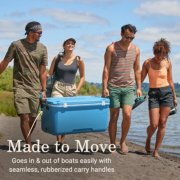 Four people with cooler that is made to move out of boats easily image number 2