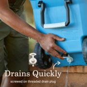 Cooler that drains quickly with screwed on threaded drain plug image number 4