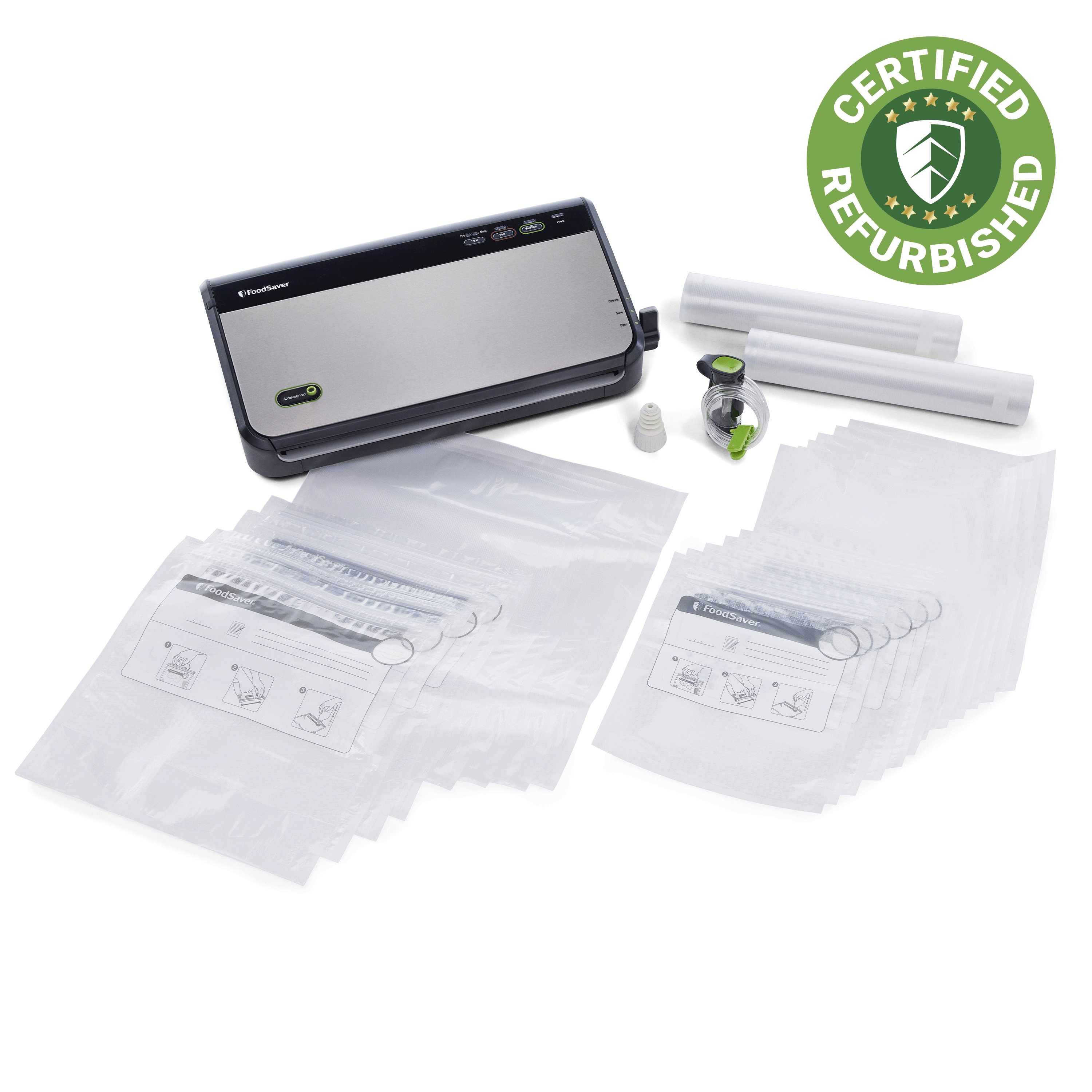 Refurbished FoodSaver® FM2435 Manual Food Vacuum Sealer System, Black Foodsaver