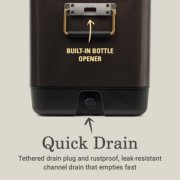 built-in bottle opener, quick drain, tethered drain plug and rust-proof, leak-resistant channel drain that empties fast image number 5