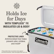 100 quart hard cooler holds ice for days with insulated lid and body image number 2
