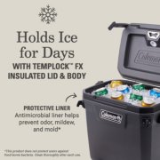 100 quart hard cooler holds ice for days with insulated lid and body image number 2