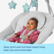 deep push seat and head support keep baby comfortable in baby swing image number 2
