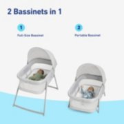 dream more two in one travel bassinet is two bassinets in one with a full size bassinet and portable bassinet image number 2