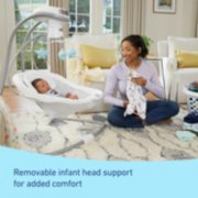 removable infant head support for added comfort image number 2