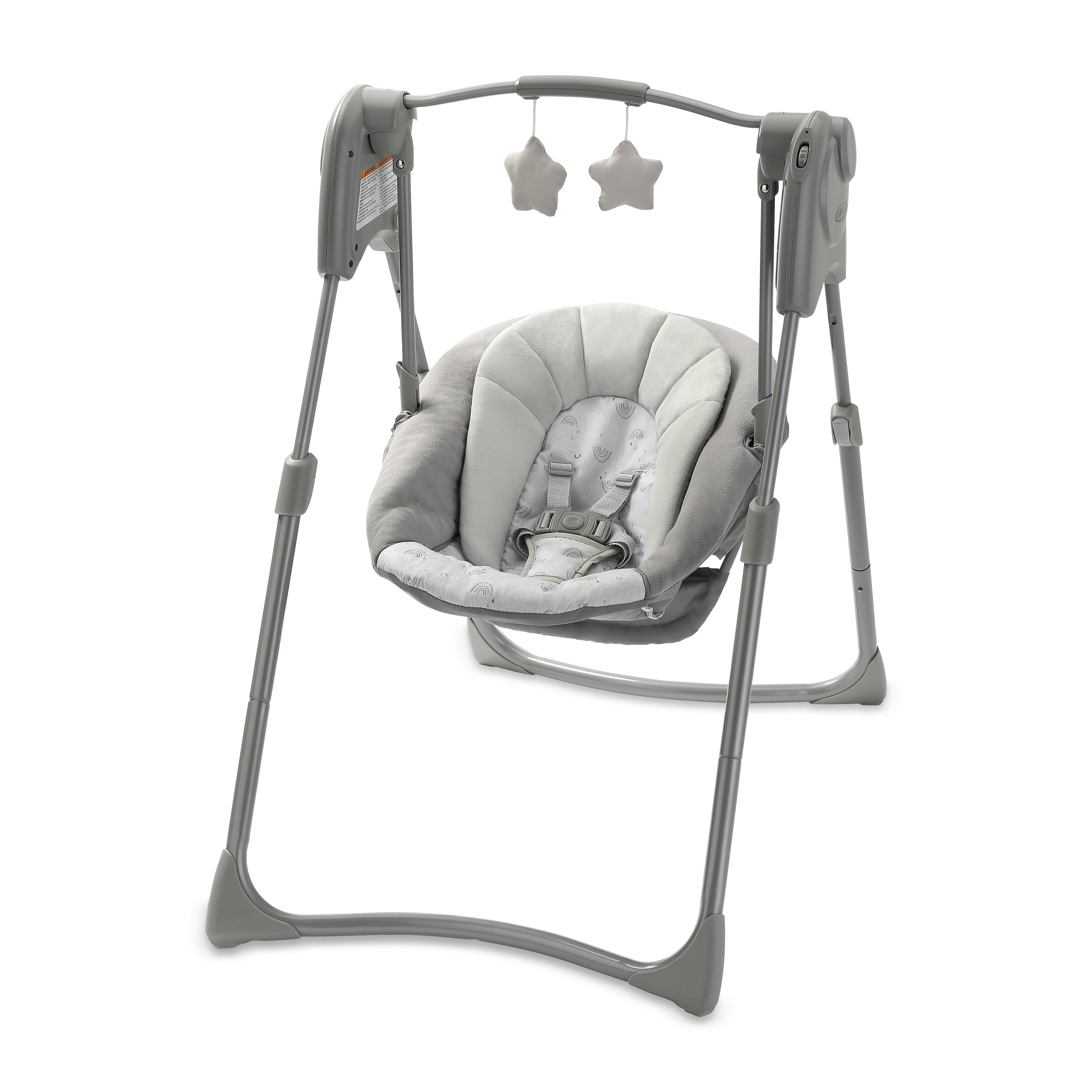 INFANS 2 in 1 Baby Swing and Bouncer, Portable Newborn Rocker with 5 Speed  Sway, Compact Electric Baby Swing