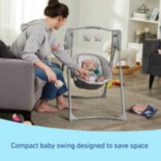 compact baby swing designed to save space image number 1