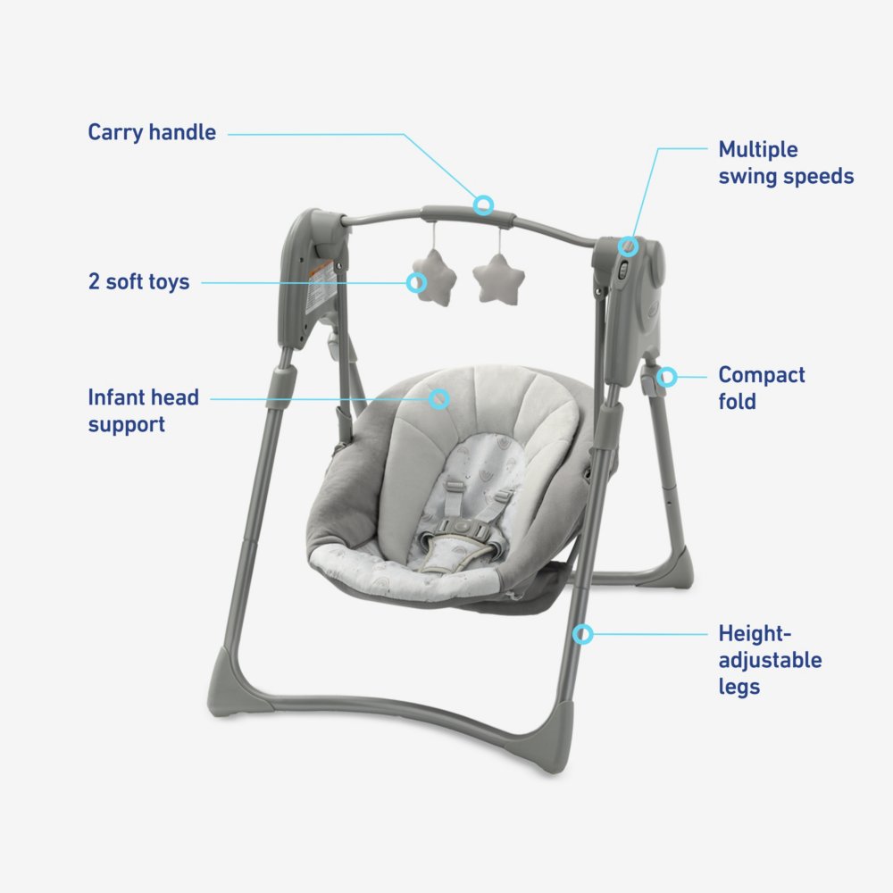 Graco battery store operated baby swing