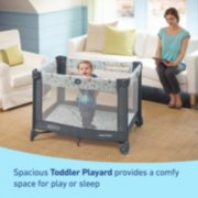 spacious toddler playard provides a comfy space for play or sleep image number 4