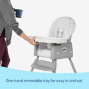 high chair with one hand removable tray for easy in and out image number 4