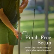 Pinch-free setup, comfort grip locks canopy in place when extending poles image number 3