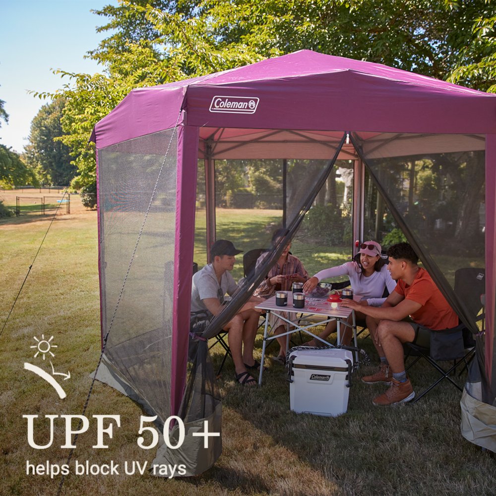 Screened canopy clearance tent